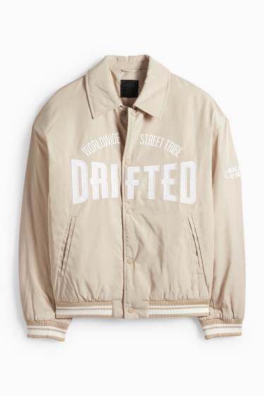 Pánské - Bunda - s výplní - světle béžová