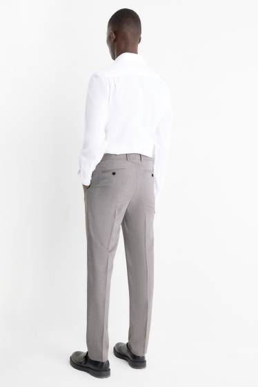 Heren - Wollen pantalon uit het combi-systeem - Regular Fit - lichtgrijs