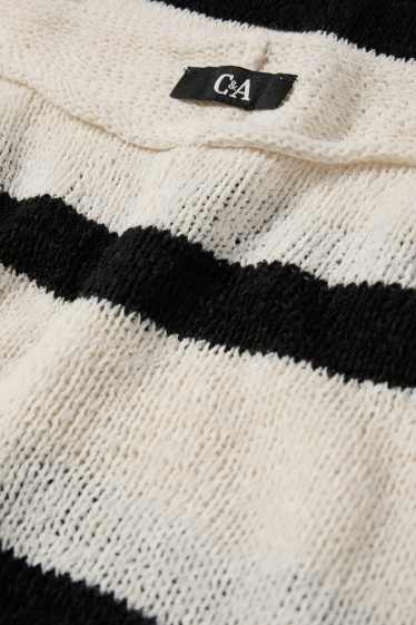 Dámské - Svetr - pruhovaný - světle béžová