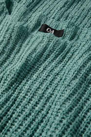 Dámské - Svetr - žebrovaný - zelená