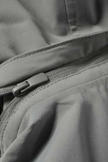 Herren - Regenjacke mit Kapuze - gefüttert - wasserdicht - grün