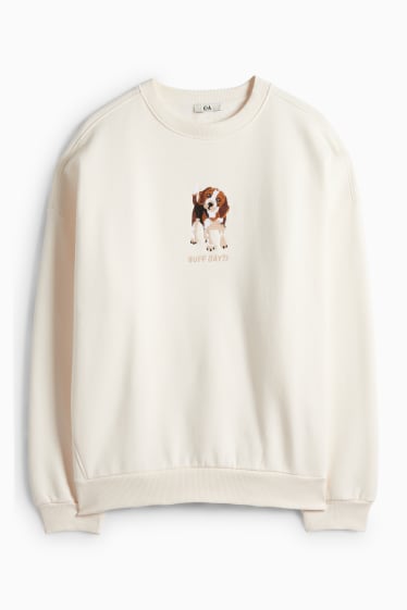 Dámské - Mikina - krémově bílá