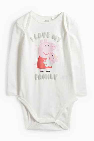 Bébés filles - Peppa Pig - body bébé - blanc