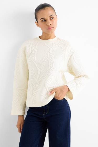 Femmes - Sweat - texturé - blanc