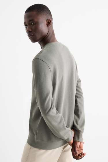 Hommes - Sweat - finition texturée - vert