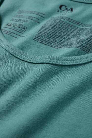 Femei - Top crop basic - verde deschis