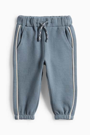 Miminka - chlapci - Dinosaurus - outfit pro miminka - žebrovaný - 2dílný - tmavomodrá