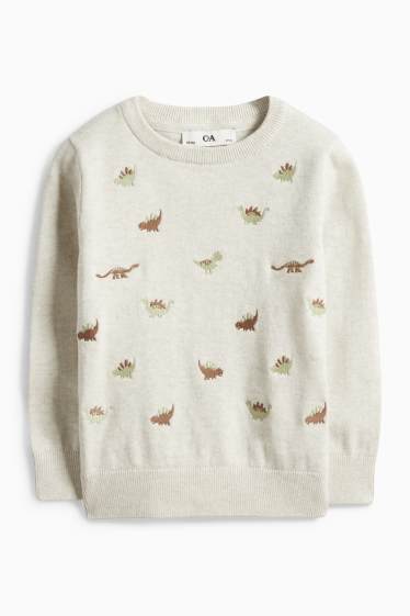 Children Boys - Dino - jumper - light beige