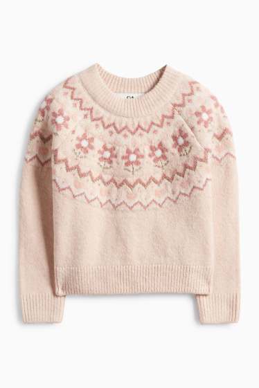 Children Girls - Jumper - rose