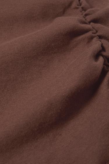 Dámské - Tričko - tmavohnědá