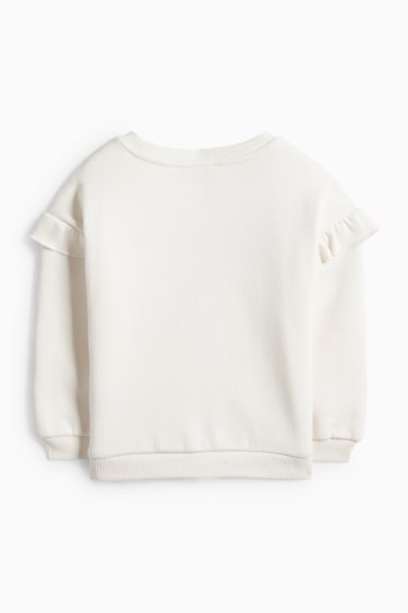 Děti - dívky - Mikina - krémově bílá