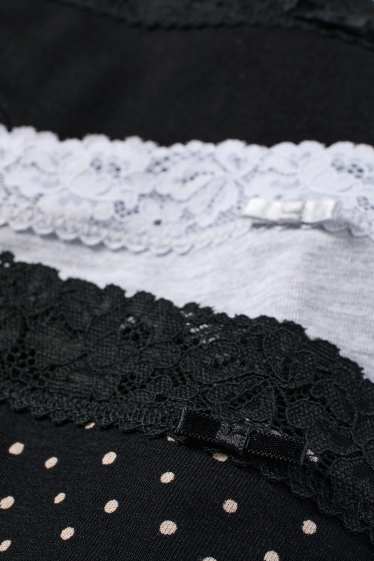 Dámské - Multipack 3 ks - kalhotky - černá