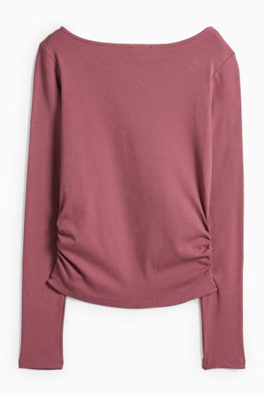 Dámské - Tričko - tmavě růžová