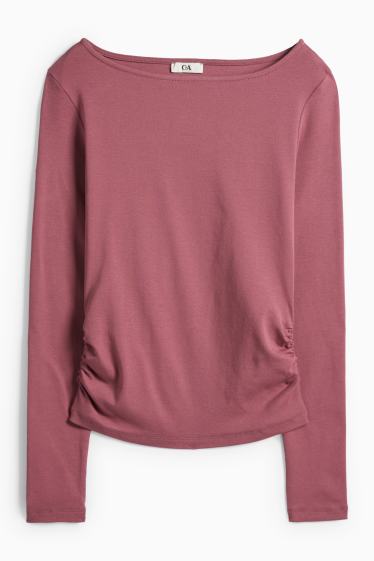 Dámské - Tričko - tmavě růžová