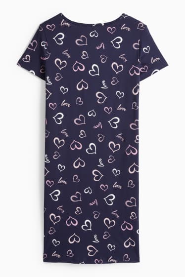 Donna - Camicia da notte - blu scuro