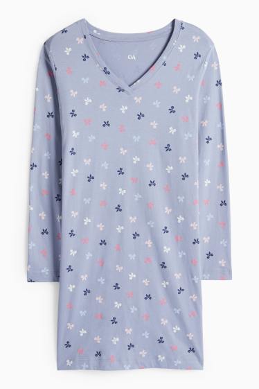 Femei - Cămașă de noapte - cu model - albastru