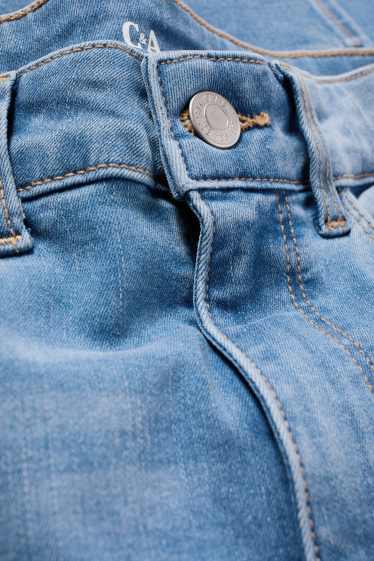 Dámské - Straight jeans - high waist - LYCRA® - džíny - světle modré