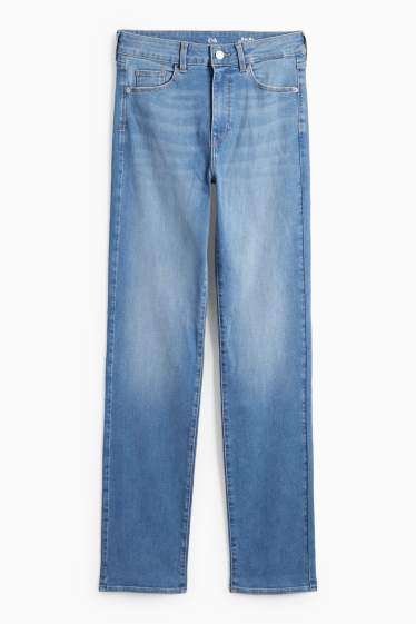 Dámské - Straight jeans - high waist - LYCRA® - džíny - světle modré