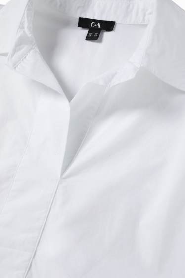 Femmes - Chemisier à col V - blanc