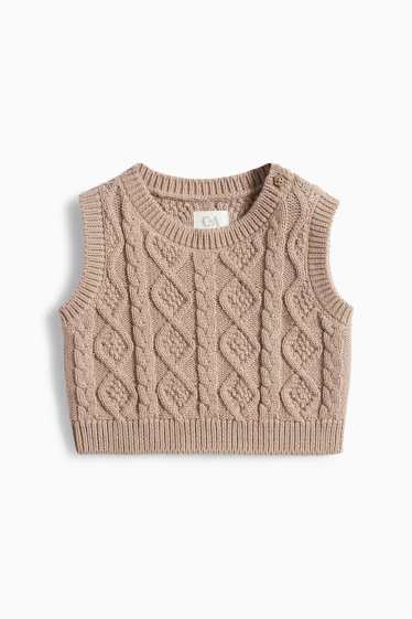 Baby Mädchen - Blümchen - Baby-Outfit - 3 teilig - weiß / beige