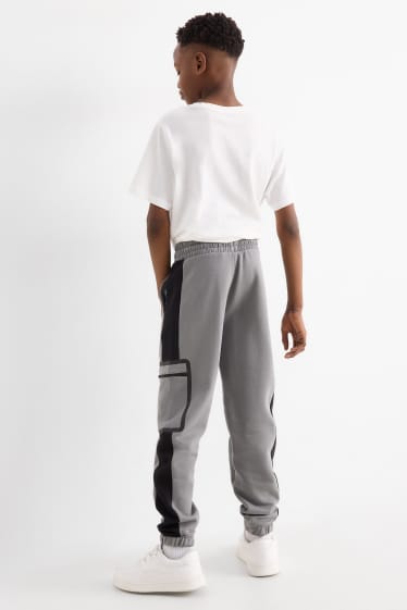 Děti - chlapci - Multipack 2 ks - teplákové kalhoty - bílá/béžová