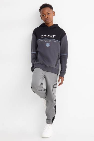 Děti - chlapci - Multipack 2 ks - teplákové kalhoty - bílá/béžová