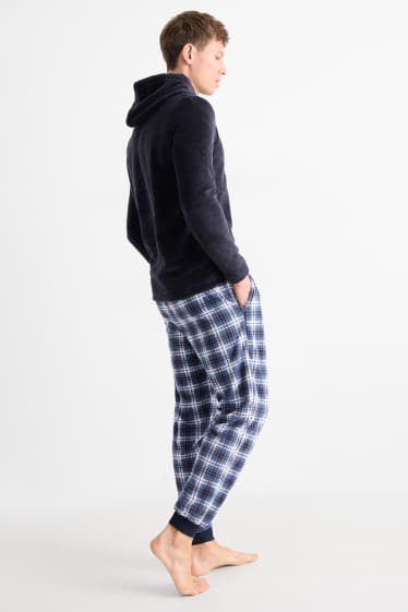 Bărbați - Pijama de fleece - albastru închis