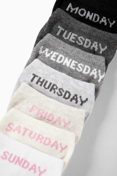 Dames - Sokken - wit / grijs