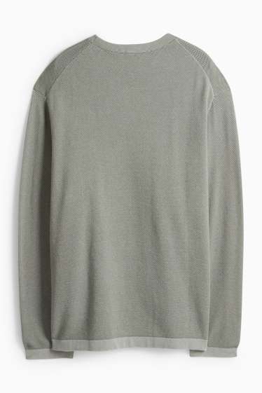 Herren - Pullover - strukturiert - grau