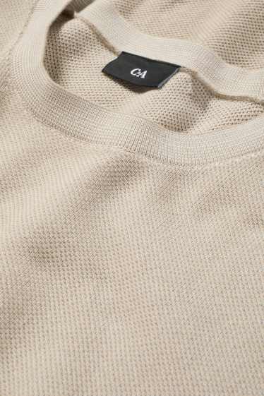 Herren - Pullover - strukturiert - beige