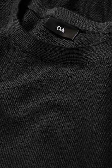 Herren - Pullover - strukturiert - schwarz