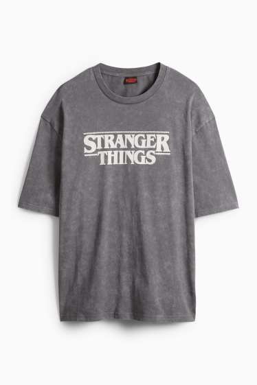 Pánské - Tričko - šedá