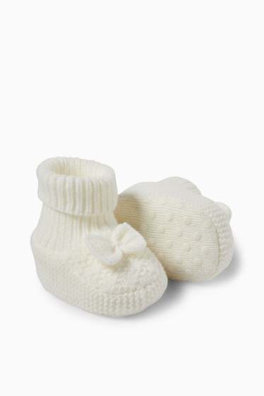 Unisex - Baby schoentjes - crème wit