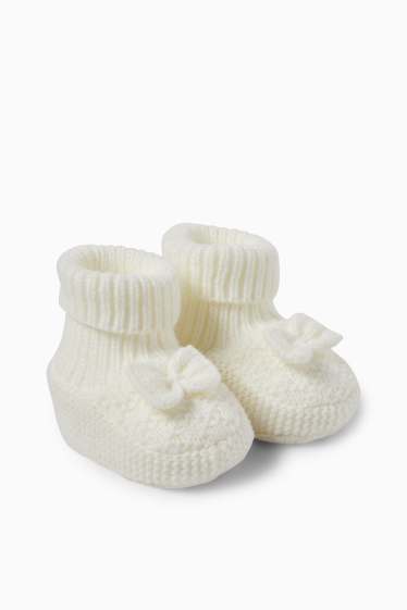 Unisex - Baby schoentjes - crème wit