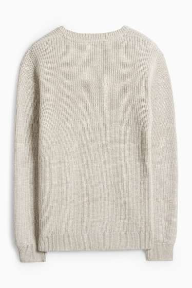 Děti - chlapci - Svetr - světle béžová
