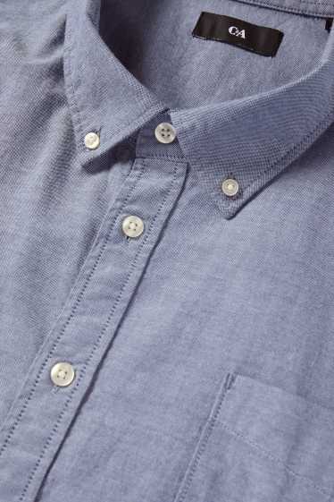 Men - Shirt - regular fit - button-down collar - blue