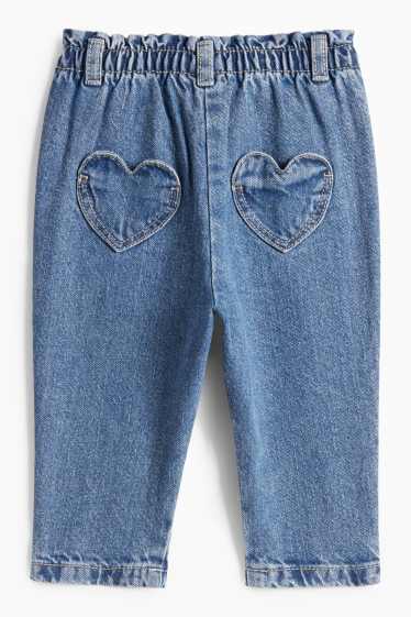 Nadó nena - Cireres - texans amb ganxet per a nadó - texà blau