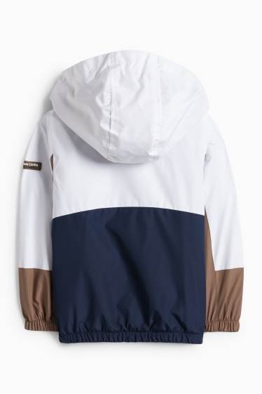 Enfants garçons - Veste à capuche - finition déperlante - bleu foncé