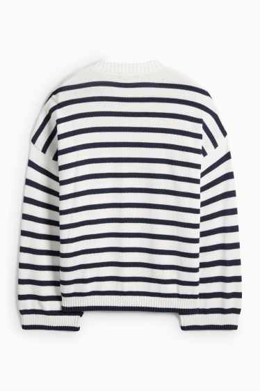 Dámské - Svetr - tmavomodrá/bílá