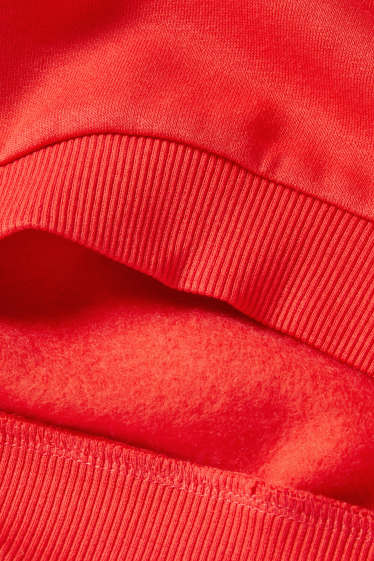 Děti - dívky - Srdce - mikina - s třpytivými efekty - červená