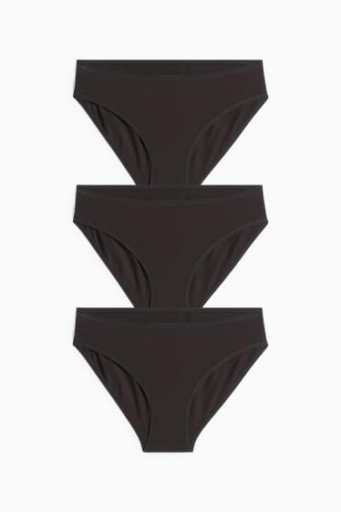 Dámské - Multipack 3 ks - kalhotky - černá