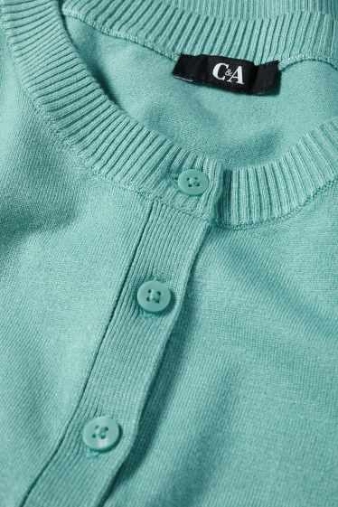 Femmes - Gilet de maille - turquoise