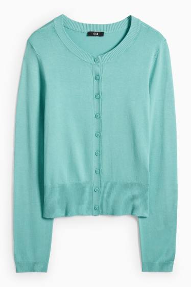 Femmes - Gilet de maille - turquoise