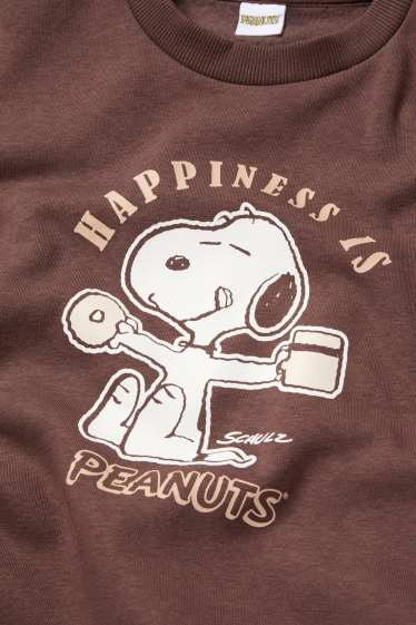 Damen - Sweatshirt - Peanuts - dunkelbraun