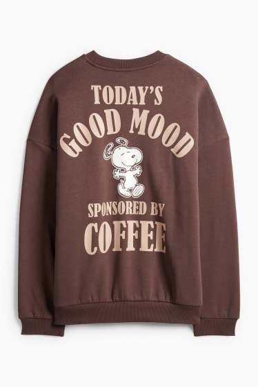 Damen - Sweatshirt - Peanuts - dunkelbraun