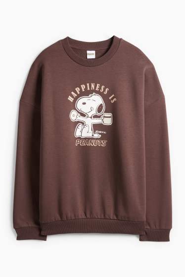 Damen - Sweatshirt - Peanuts - dunkelbraun