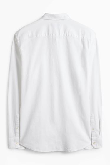 Pánské - Košile - regular fit - button-down - bílá