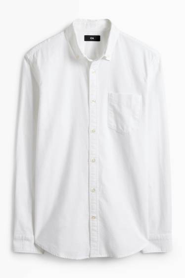 Pánské - Košile - regular fit - button-down - bílá