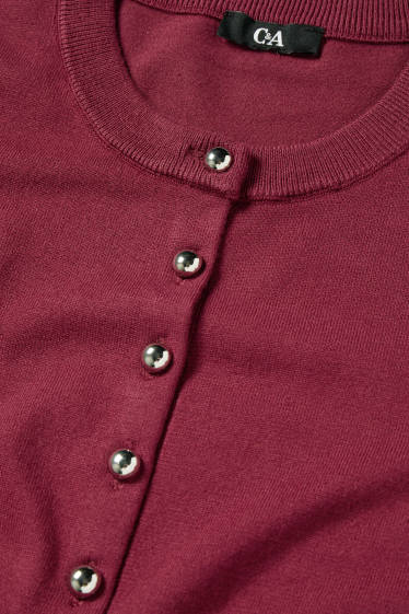 Dona - Jaqueta de punt - bordeus