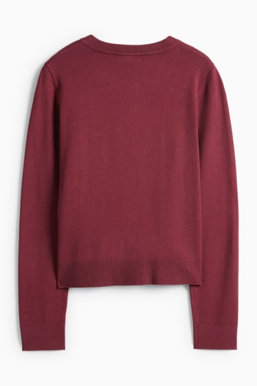 Dona - Jaqueta de punt - bordeus